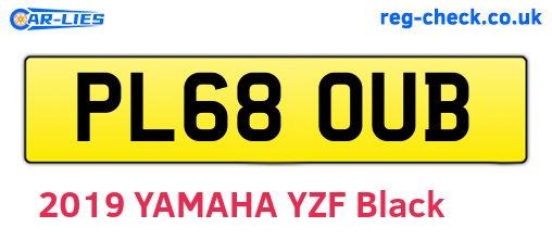 PL68OUB are the vehicle registration plates.
