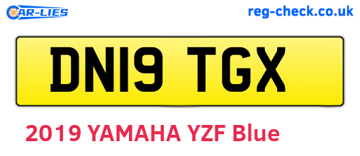 DN19TGX are the vehicle registration plates.