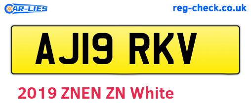 AJ19RKV are the vehicle registration plates.