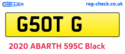 G5OTG are the vehicle registration plates.