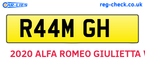 R44MGH are the vehicle registration plates.