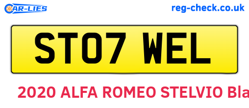 ST07WEL are the vehicle registration plates.