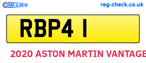 RBP41 are the vehicle registration plates.