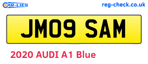 JM09SAM are the vehicle registration plates.
