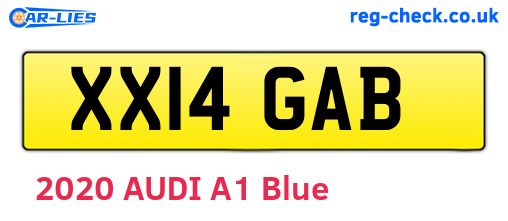 XX14GAB are the vehicle registration plates.