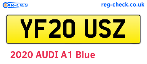 YF20USZ are the vehicle registration plates.