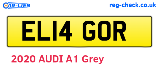 EL14GOR are the vehicle registration plates.