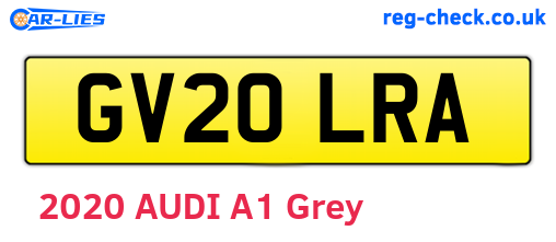 GV20LRA are the vehicle registration plates.