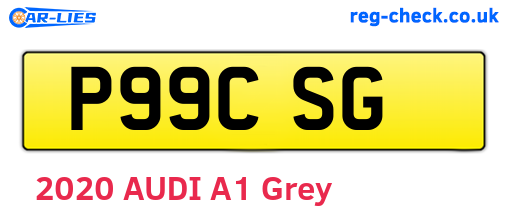 P99CSG are the vehicle registration plates.