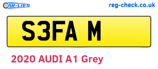 S3FAM are the vehicle registration plates.