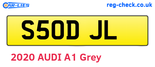 S50DJL are the vehicle registration plates.
