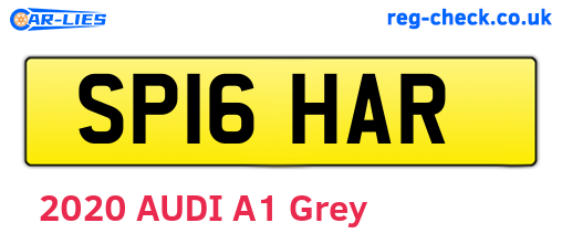 SP16HAR are the vehicle registration plates.