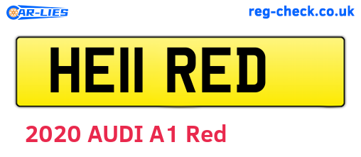 HE11RED are the vehicle registration plates.