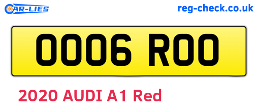 OO06ROO are the vehicle registration plates.