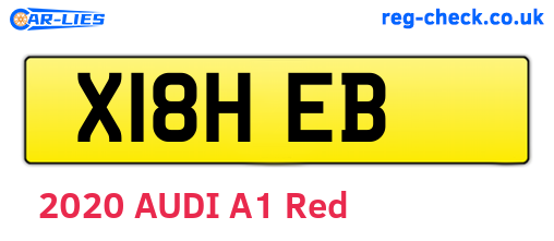 X18HEB are the vehicle registration plates.