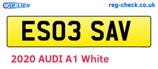 ES03SAV are the vehicle registration plates.