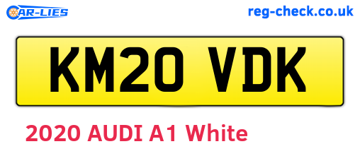 KM20VDK are the vehicle registration plates.