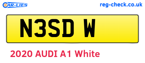 N3SDW are the vehicle registration plates.