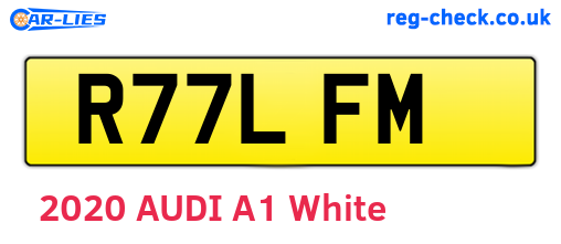 R77LFM are the vehicle registration plates.