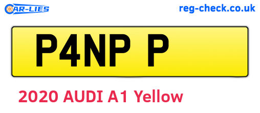 P4NPP are the vehicle registration plates.