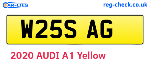 W25SAG are the vehicle registration plates.