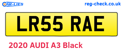 LR55RAE are the vehicle registration plates.