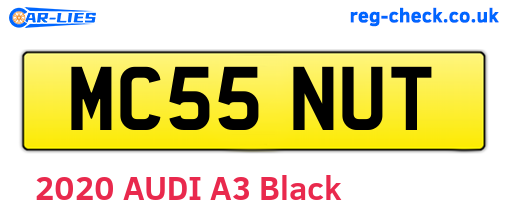 MC55NUT are the vehicle registration plates.