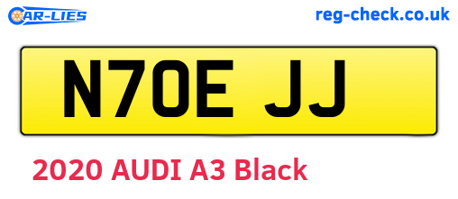 N70EJJ are the vehicle registration plates.