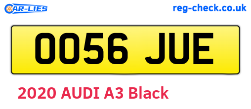 OO56JUE are the vehicle registration plates.