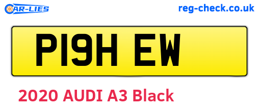 P19HEW are the vehicle registration plates.
