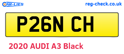 P26NCH are the vehicle registration plates.