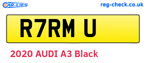 R7RMU are the vehicle registration plates.