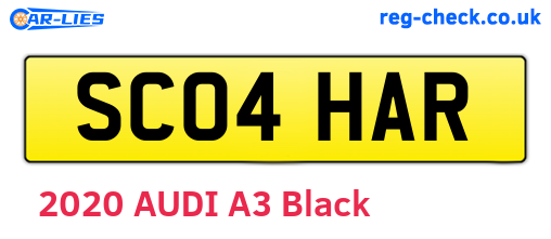 SC04HAR are the vehicle registration plates.