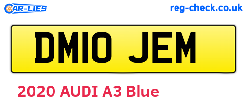 DM10JEM are the vehicle registration plates.