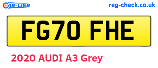 FG70FHE are the vehicle registration plates.