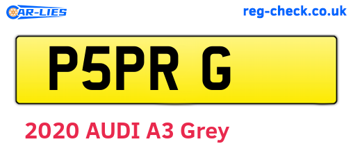 P5PRG are the vehicle registration plates.