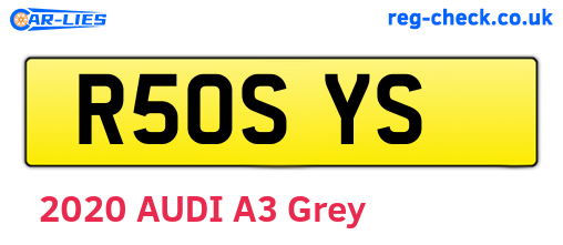 R50SYS are the vehicle registration plates.