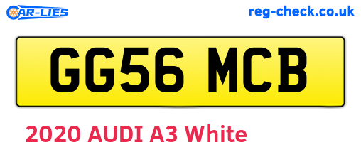 GG56MCB are the vehicle registration plates.