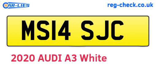 MS14SJC are the vehicle registration plates.