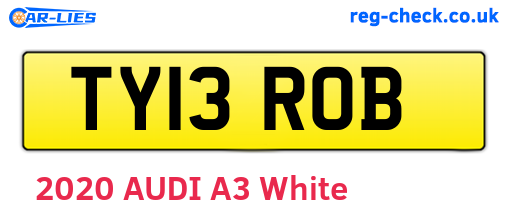 TY13ROB are the vehicle registration plates.