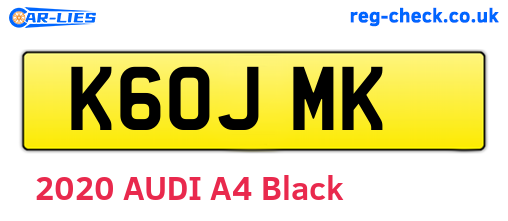 K60JMK are the vehicle registration plates.