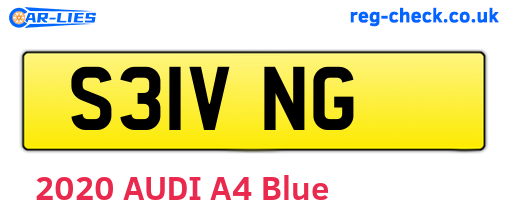 S31VNG are the vehicle registration plates.