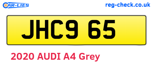 JHC965 are the vehicle registration plates.