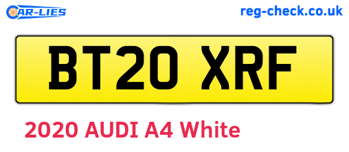 BT20XRF are the vehicle registration plates.