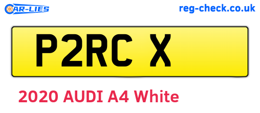 P2RCX are the vehicle registration plates.