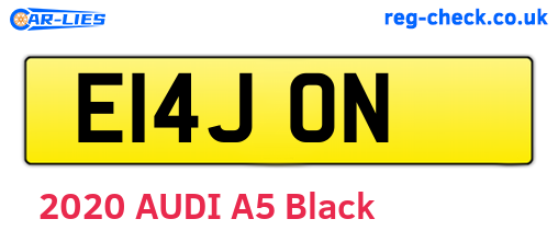 E14JON are the vehicle registration plates.