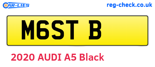 M6STB are the vehicle registration plates.