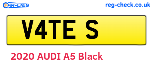 V4TES are the vehicle registration plates.