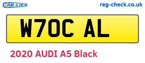 W70CAL are the vehicle registration plates.