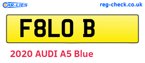 F8LOB are the vehicle registration plates.